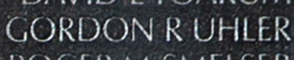 Senior Chief Petty Officer (Gunner’s Mate, Missiles) Gordon Robert Uhler's name inscribed on The Wall.